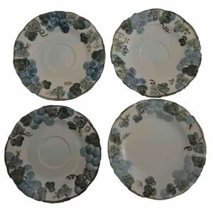 Vintage Metlox Poppytrail Four
Sculptured Blue Grape 6-1/8" Saucer
Plate